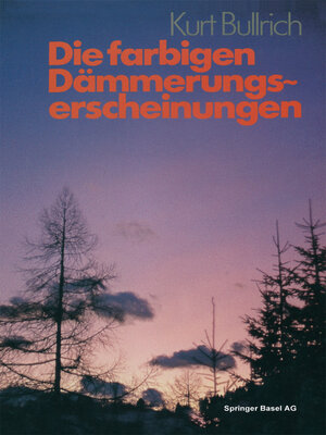 cover image of Die farbigen Dämmerungserscheinungen